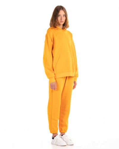 Unisex Oversize sporta kostīms ar kapuci un džogeriem. Cadmium Yellow. - Image 3