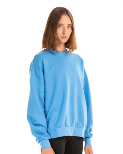 Unisex oversize svītšots. Azure Blue. - Image 3