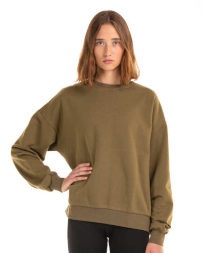 Unisex oversize svītšots. Dark Olive. - Image 4