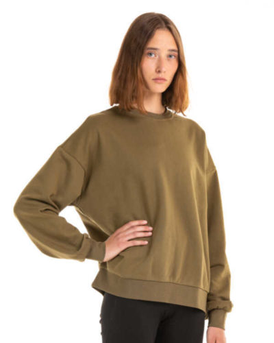 Unisex oversize svītšots. Dark Olive. - Image 5