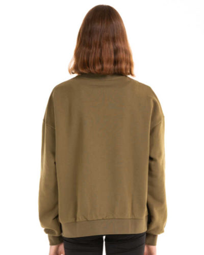 Unisex oversize svītšots. Dark Olive. - Image 2