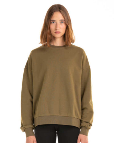 Unisex oversize svītšots. Dark Olive.