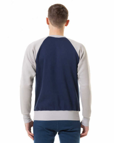 Unisex Raglan svitšots. Tumši zils-melanžs. - Image 5