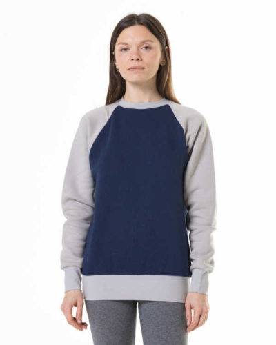 Unisex Raglan svitšots. Tumši zils-melanžs. - Image 2