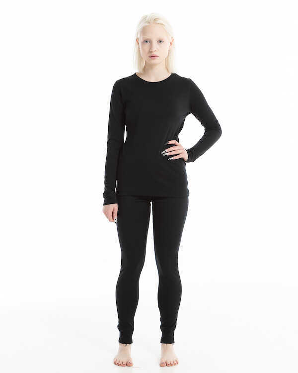 Sieviešu merino vilnas termoveļas komplekts EXTREME. Melns.